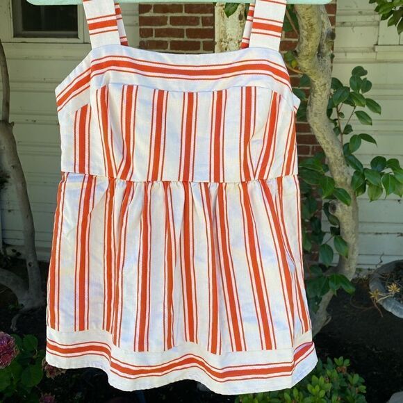 👚Cabi Brunch Halter Top - Red & White stripes with detachable bow ties S - New! - Picture 3 of 8